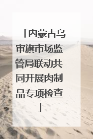 内蒙古乌审旗市场监管局联动共同开展肉制品专项检查