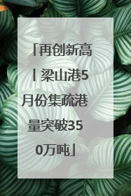 再创新高丨梁山港5月份集疏港量突破350万吨