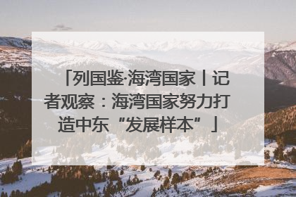 列国鉴·海湾国家丨记者观察：海湾国家努力打造中东“发展样本”
