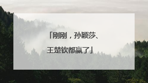刚刚，孙颖莎、王楚钦都赢了