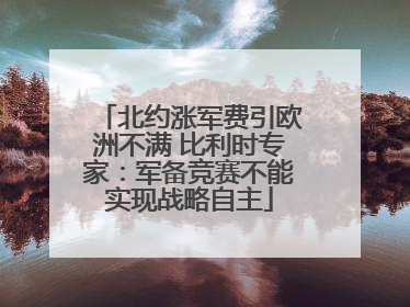 北约涨军费引欧洲不满 比利时专家：军备竞赛不能实现战略自主