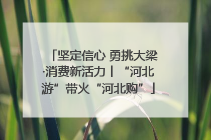 坚定信心 勇挑大梁·消费新活力丨“河北游”带火“河北购”