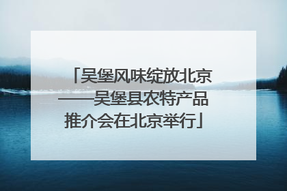 吴堡风味绽放北京——吴堡县农特产品推介会在北京举行