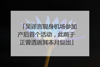 吴谨言现身机场参加产后首个活动，此前于正曾透露其本月复出