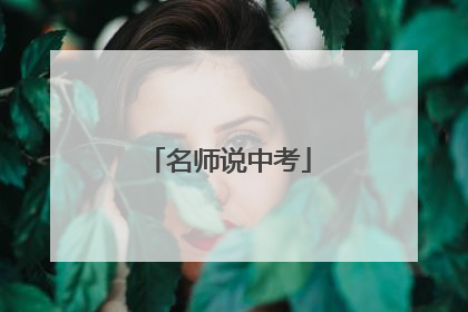 名师说中考