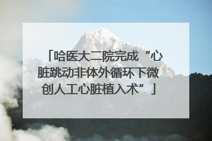 哈医大二院完成“心脏跳动非体外循环下微创人工心脏植入术”