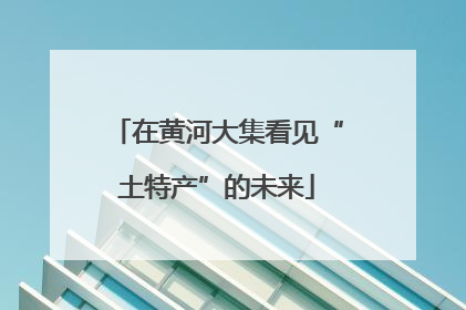 在黄河大集看见“土特产”的未来