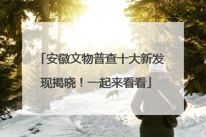 安徽文物普查十大新发现揭晓！一起来看看