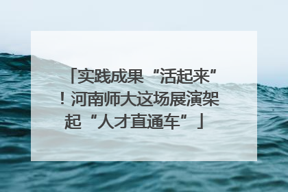 实践成果“活起来”！河南师大这场展演架起“人才直通车”