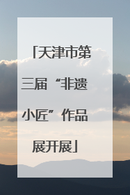 天津市第三届“非遗小匠”作品展开展