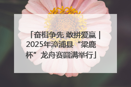 奋楫争先 敢拼爱赢｜2025年漳浦县“梁鹿杯”龙舟赛圆满举行