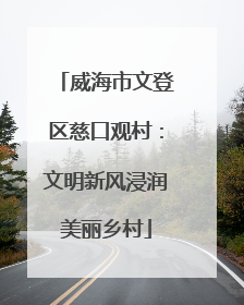 威海市文登区慈口观村：文明新风浸润美丽乡村