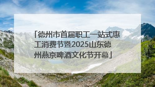 德州市首届职工一站式惠工消费节暨2025山东德州燕京啤酒文化节开幕