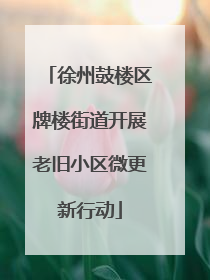 徐州鼓楼区牌楼街道开展老旧小区微更新行动