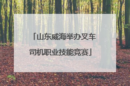 山东威海举办叉车司机职业技能竞赛