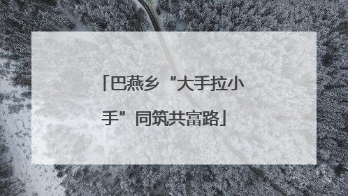 巴燕乡“大手拉小手”同筑共富路