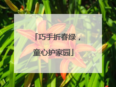 巧手折春绿，童心护家园