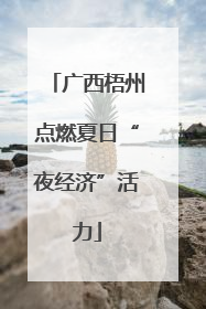 广西梧州点燃夏日“夜经济”活力