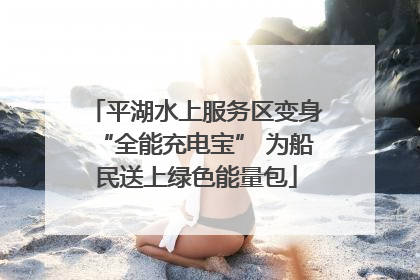 平湖水上服务区变身“全能充电宝” 为船民送上绿色能量包