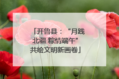 开鲁县：“月践北疆 粽情端午”共绘文明新画卷