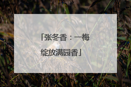 张冬香：一梅绽放满园香