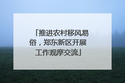 推进农村移风易俗，郑东新区开展工作观摩交流