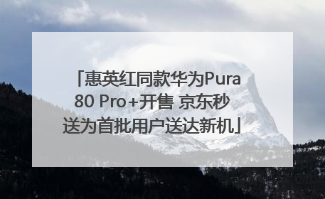 惠英红同款华为Pura 80 Pro+开售 京东秒送为首批用户送达新机