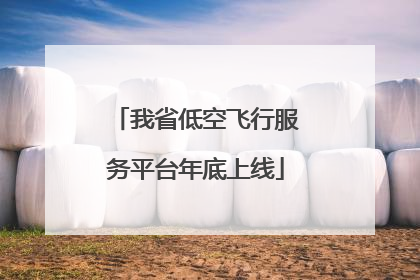 我省低空飞行服务平台年底上线