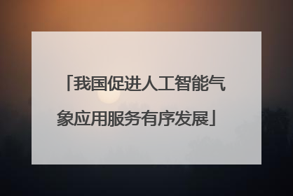 我国促进人工智能气象应用服务有序发展