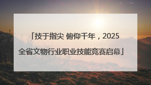 技于指尖 俯仰千年，2025全省文物行业职业技能竞赛启幕