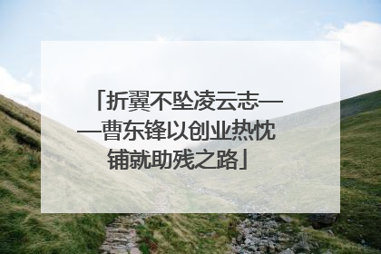 折翼不坠凌云志——曹东锋以创业热忱铺就助残之路