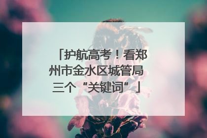 护航高考！看郑州市金水区城管局三个“关键词”