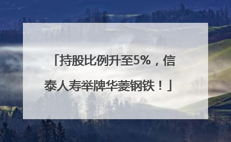 持股比例升至5%，信泰人寿举牌华菱钢铁！