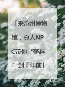 来沧州博物馆，真人NPC带你“穿越”到千年前