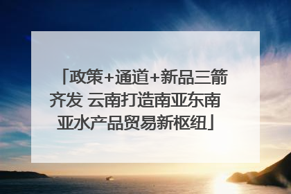 政策+通道+新品三箭齐发 云南打造南亚东南亚水产品贸易新枢纽