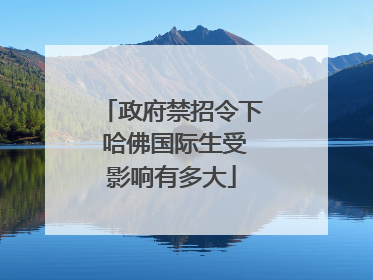 政府禁招令下 哈佛国际生受影响有多大