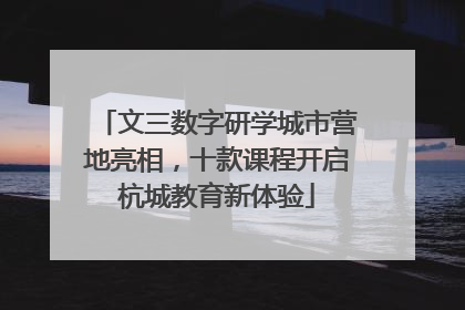 文三数字研学城市营地亮相，十款课程开启杭城教育新体验