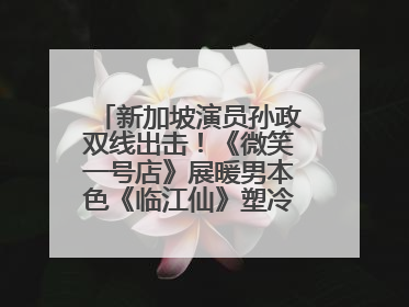 新加坡演员孙政双线出击！《微笑一号店》展暖男本色《临江仙》塑冷酷龙渊