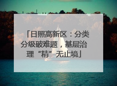 日照高新区：分类分级破难题，基层治理“精”无止境