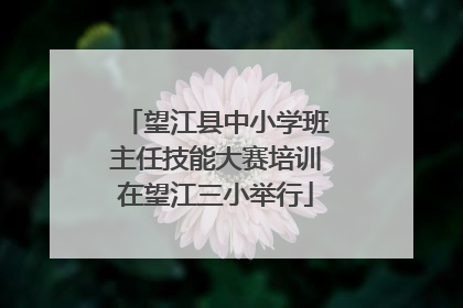 望江县中小学班主任技能大赛培训在望江三小举行