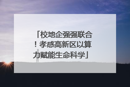 校地企强强联合！孝感高新区以算力赋能生命科学