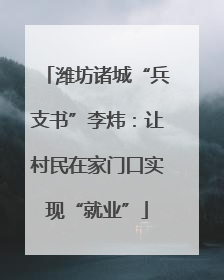 潍坊诸城“兵支书”李炜：让村民在家门口实现“就业”