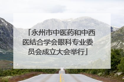 永州市中医药和中西医结合学会眼科专业委员会成立大会举行