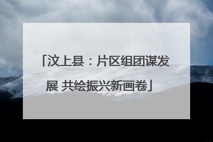 汶上县：片区组团谋发展 共绘振兴新画卷