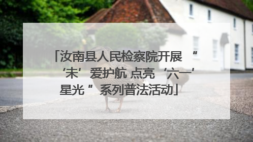 汝南县人民检察院开展 “‘未’爱护航 点亮‘六一’星光 ”系列普法活动