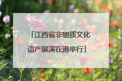 江西省非物质文化遗产展演在港举行