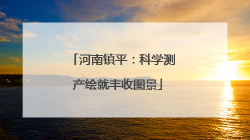 河南镇平：科学测产绘就丰收图景