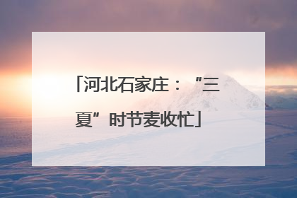 河北石家庄：“三夏”时节麦收忙