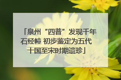泉州“四普”发现千年石经幢 初步鉴定为五代十国至宋时期遗珍