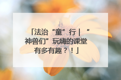 法治“童”行｜“神兽们”玩嗨的课堂有多有趣？！
